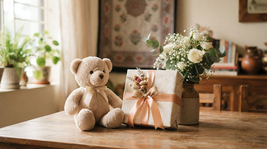 Soft teddy bear wedding gift scene in Dhaka, Bangladesh