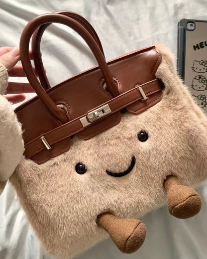 Jellycat Birkin - Khaki — birkin plush bag brings iconic handbag style into pure plush comfort, Leona Bangladesh