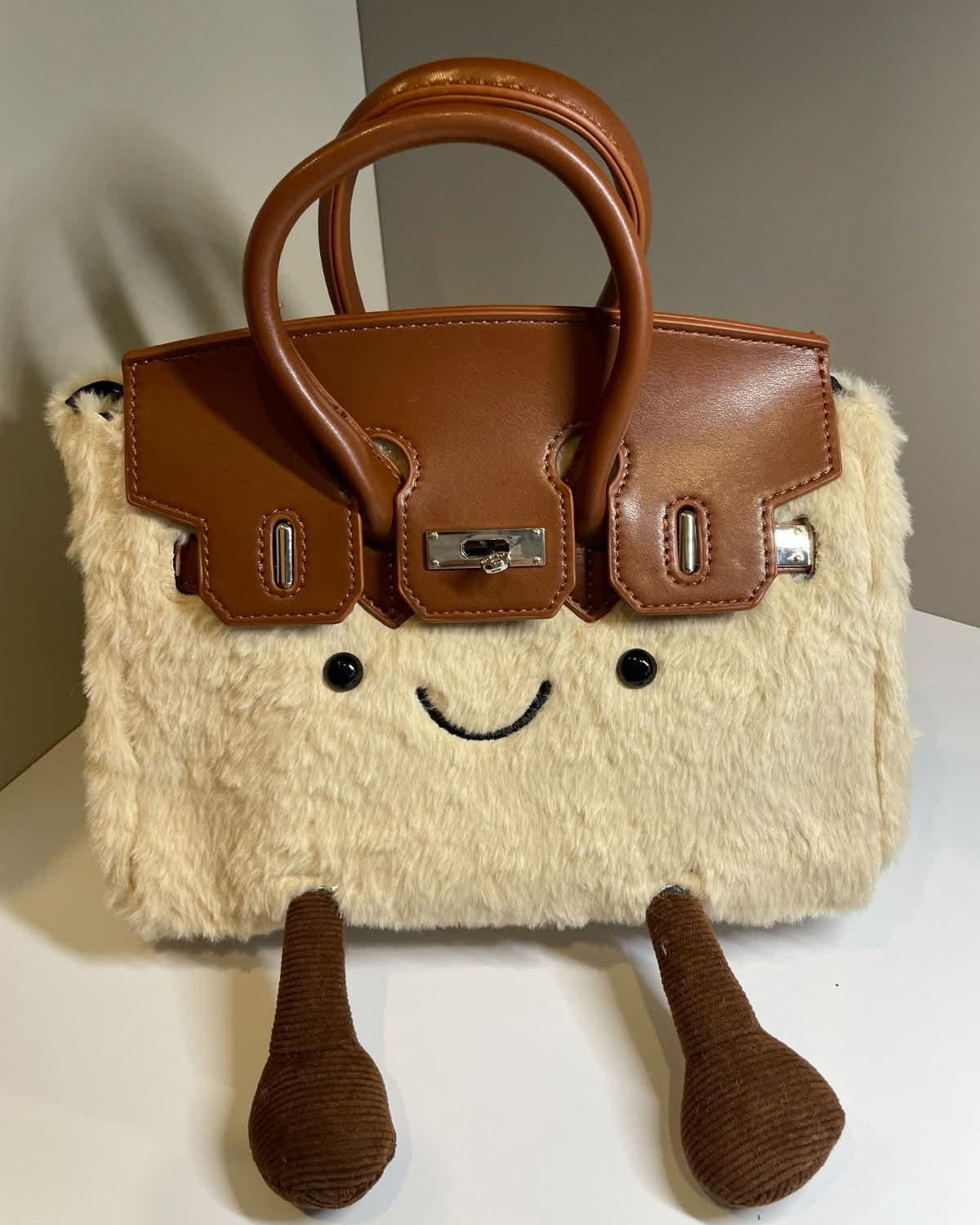 Jellycat Birkin - Khaki — birkin plush bag brings iconic handbag style into pure plush comfort, Leona Bangladesh (alternate angle)