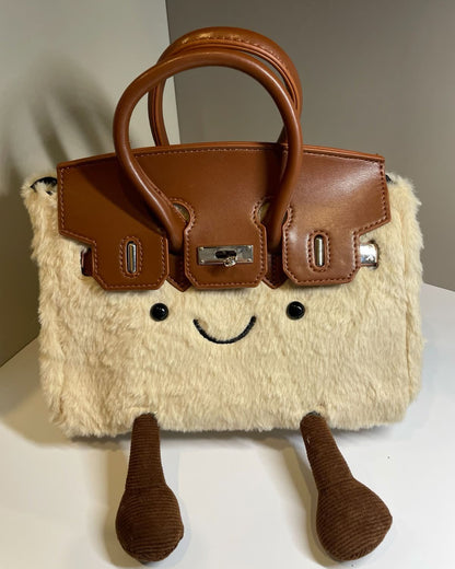 Jellycat Birkin - Khaki — birkin plush bag brings iconic handbag style into pure plush comfort, Leona Bangladesh (alternate angle)