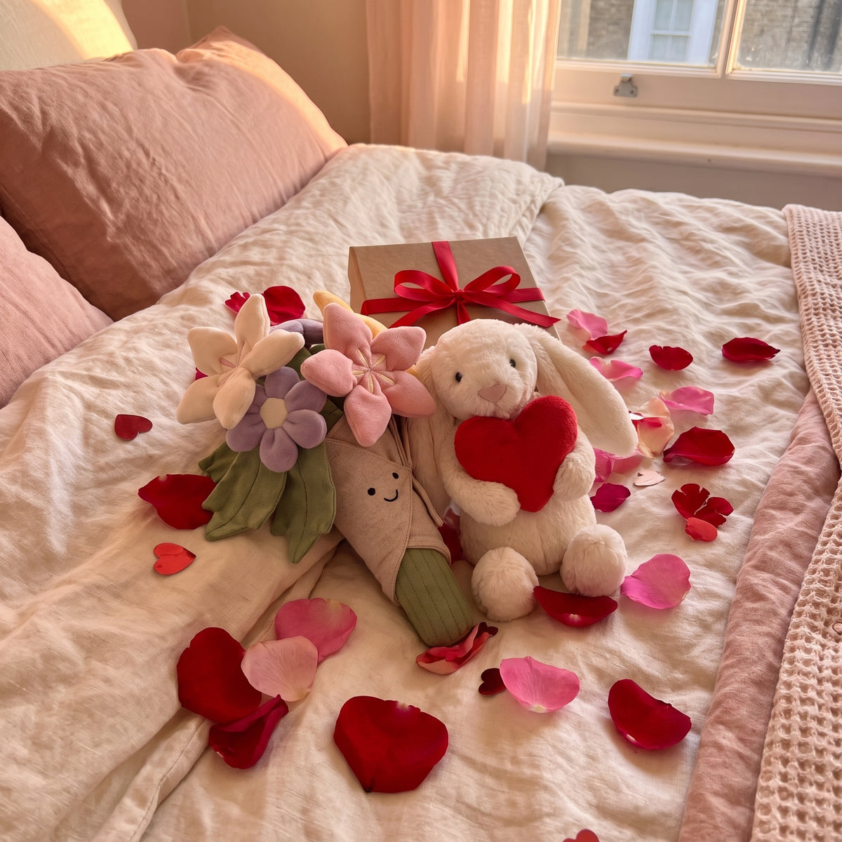 Valentine Special Combo — Bouquet & Bunny